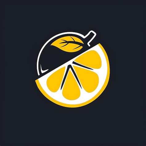 Premium Photo | Tart Lemon Logo With a Zest Design and a Bold Yellow Color S Abstract Outline ...