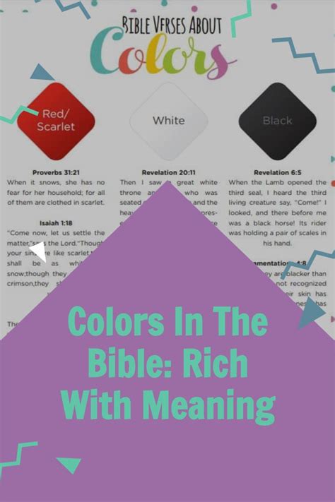 Colors in the bible rich with meaning – Artofit