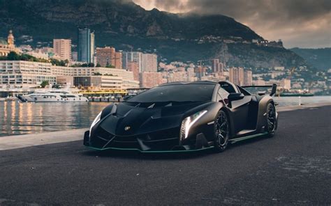 Menacing Matte Black Lamborghini Veneno Roadster Heading to Auction