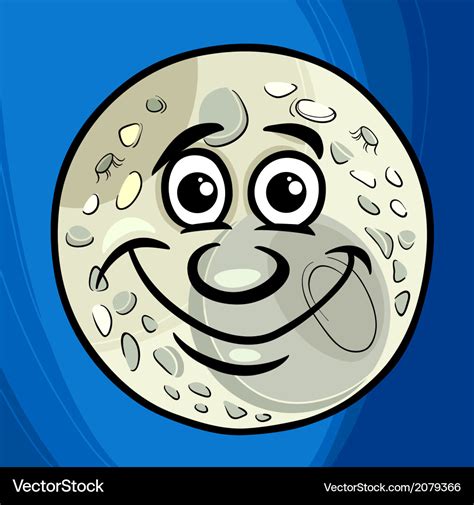 Man in the moon saying cartoon Royalty Free Vector Image