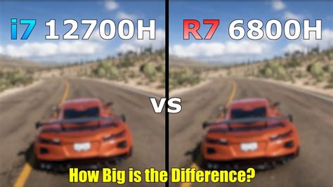 i7 12th Gen 12700H vs Ryzen 7 6800H - Gaming Test - How Big is the Difference? - YouTube