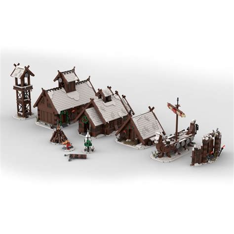 MOC Viking Tribe Village Combo Winter Set | Letbricks