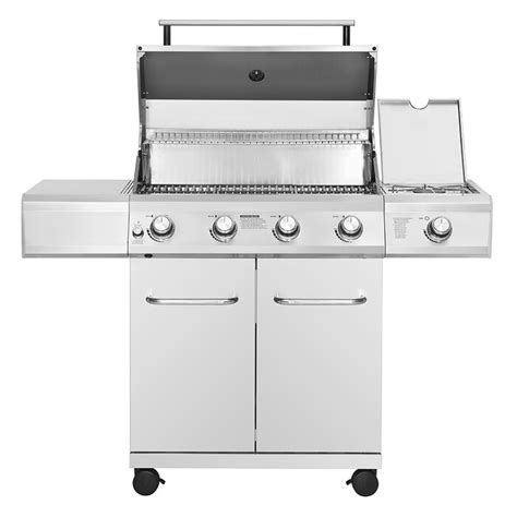 Monument Grills 4 - Burner Liquid Propane Gas Grill with Side Burner ...