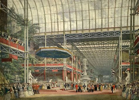 Color sketch of the interior of the Crystal Palace at Hyde Park (1851 ...