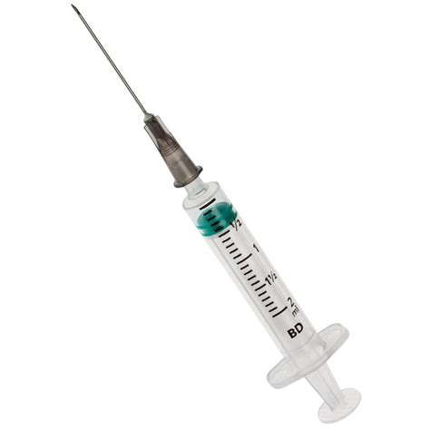 BD Emerald™ Sterile 2mL Syringe with 22G Needle Emerald Syringe/Needle: Volume - 2mL, Needle ...