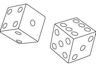 dice drawing page | Dice tattoo, Free coloring pages, Heart coloring pages