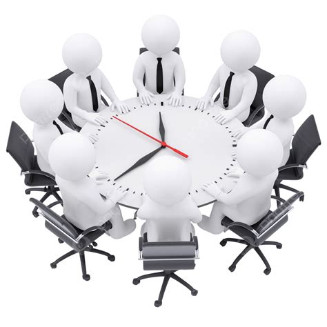 A Round Table Meeting With 3d, Business, Deadline, Corporate PNG ...