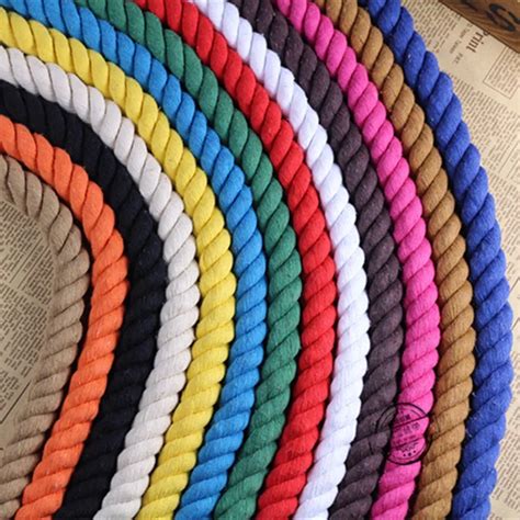 Cord 20mm handmade diy accessories three strands twisted rope cotton rope colored decorative ...