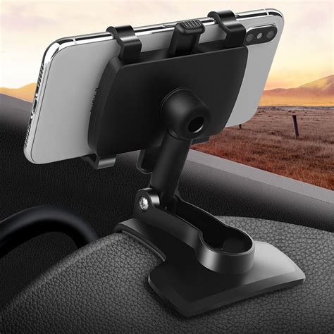 360 Car Mobile Phone Holder Clip On Dashboard /Sun Visor/Rearview ...