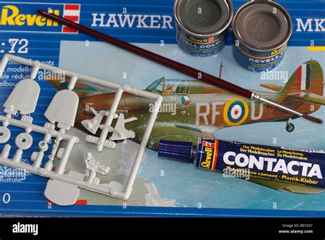 Revell Hawker Hurricane model kit Stock Photo - Alamy