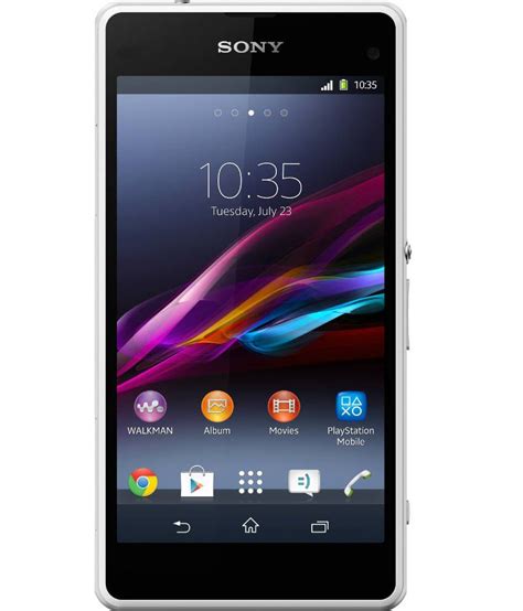 Sony Xperia Z1 Compact 16GB White Price in India- Buy Sony Xperia Z1 ...