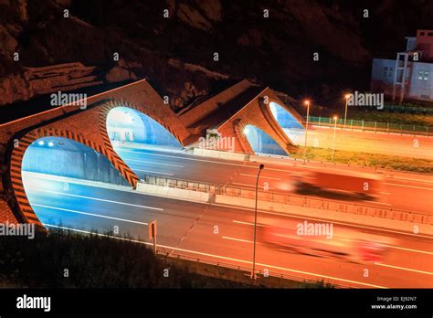 highway tunnel at night Stock Photo - Alamy