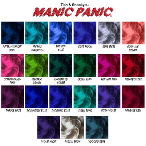 Blue Hair Dye Colors Chart – Warehouse of Ideas