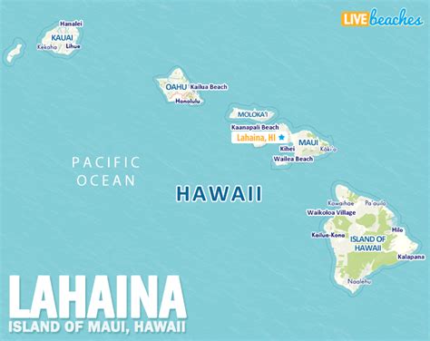 Map of Lahaina Beach, Hawaii - Live Beaches