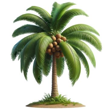 High Resolution 3d Model Of A Tropical Palm Tree With Single Coconut, Tropical, Palm Tree ...