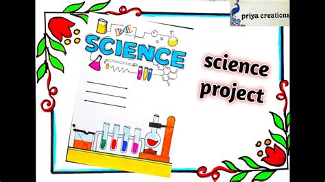 How to draw science borderdesign on paper for project work/frontpage design for science project ...