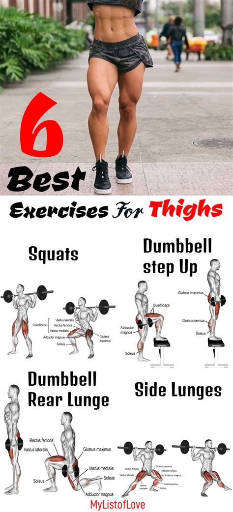 6 Best Exercises For Thighs | Intense leg workout, Thigh exercises, Tone thighs workout