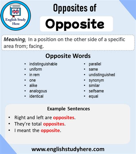 Opposite of Opposite, Antonym of Opposite, 16 Opposite Words For ...