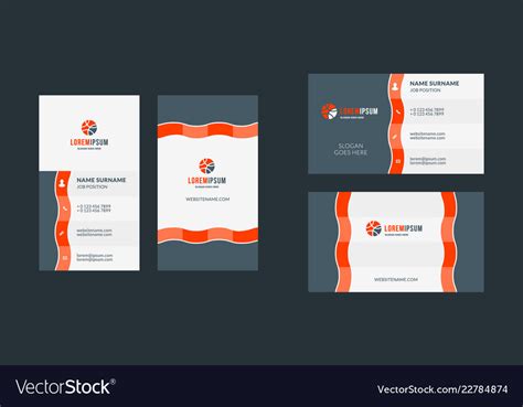 Double-sided creative business card template Vector Image