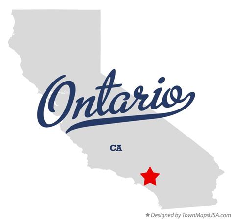 Map of Ontario, CA, California