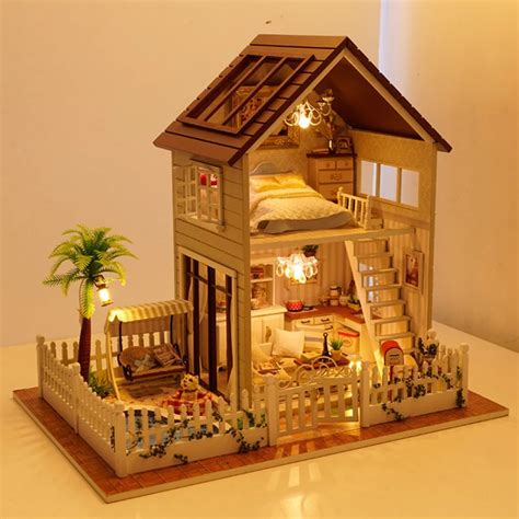 DIY Paris Apartment Doll House 3D Wooden Miniature Dollhouse Kit Toys Assembling Handmade ...