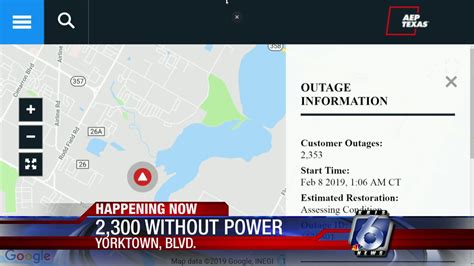 South side power outage affecting 2,300+ AEP customers - YouTube