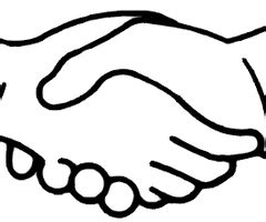 Handshake Outline - ClipArt Best