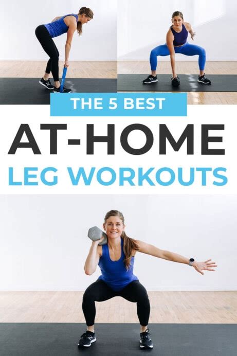 Leg Workouts At Home | pin for pinterest - Nourish, Move, Love