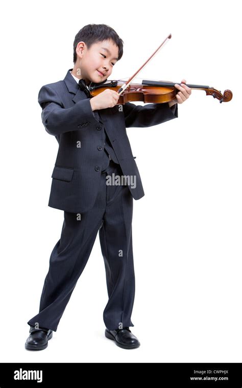 Little boy playing the violin Stock Photo - Alamy