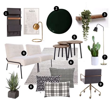 Mood Board - Living Room/Office - Moody Scandinavian Chic - Harlow ...