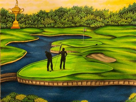 Golf Course Drawing at PaintingValley.com | Explore collection of Golf Course Drawing