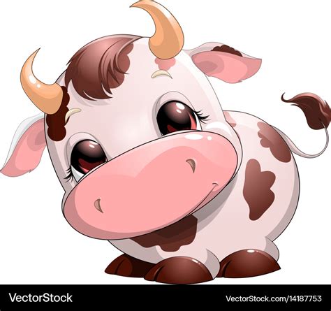 Cute Cartoon Cow Vector Image In Cartoon Cow Cute | My XXX Hot Girl