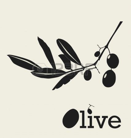 stylized olive branch silhouette, vector illustration | Olive branch art, Branch art, Olive branch