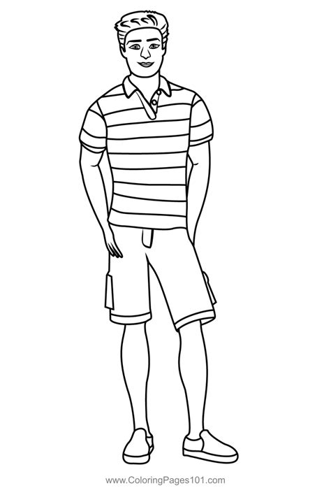 Ken From Barbie Life In The Dreamhouse Coloring Page for Kids - Free Barbie Life in the ...