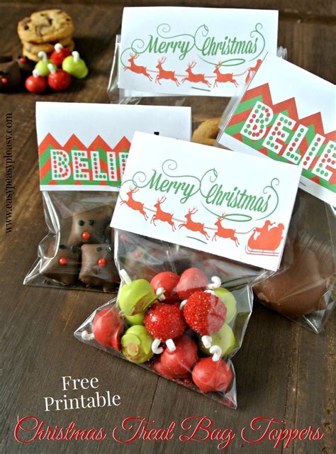 3 Free Printable Christmas Treat Bag Toppers - Easy Peasy Pleasy