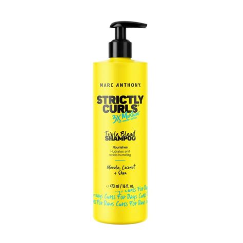 Marc Anthony Strictly Curls 3x Moisture Shampoo for Curly Hair with Shea Butter & Marula Oil ...