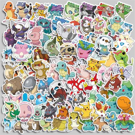 100Pcs-Set-Anime-Pokemon-Stickers-Decals-DIY-Notebook-Laptop-Phone-Suitcase-Bike-Graffiti ...