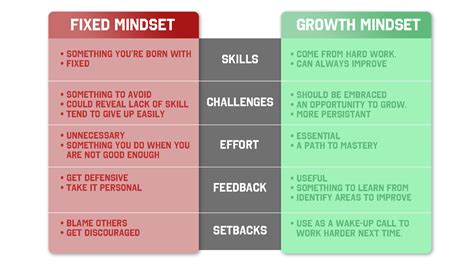 Fixed And Growth Mindset Examples