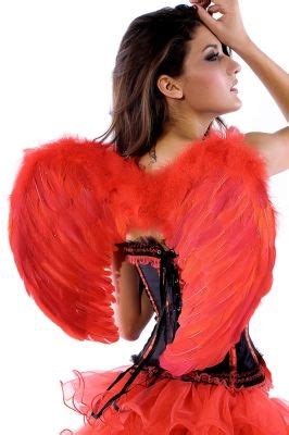 Red Angel Wings | Angel wings costume, Wings costume, Angel wings halloween