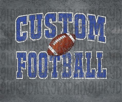 CUSTOM FOOTBALL Design, Team Digital Download, Vintage Spirit Wear, Custom Sublimation, Sport ...