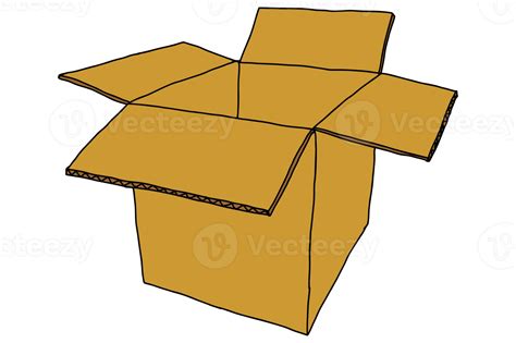 Open Cardboard Box 21170654 PNG