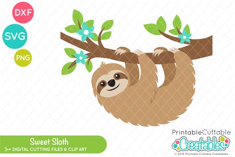 Sweet Sloth SVG (287473) | SVGs | Design Bundles