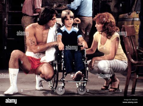 TAXI, Tony Danza with real- life son, Marc Anthony Danza, Marilu Henner, 'The Reluctant Fighter ...