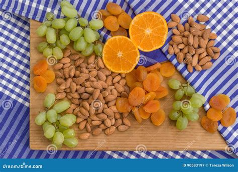 Fruit and Nut Platter stock image. Image of grapes, appetiser - 90583197