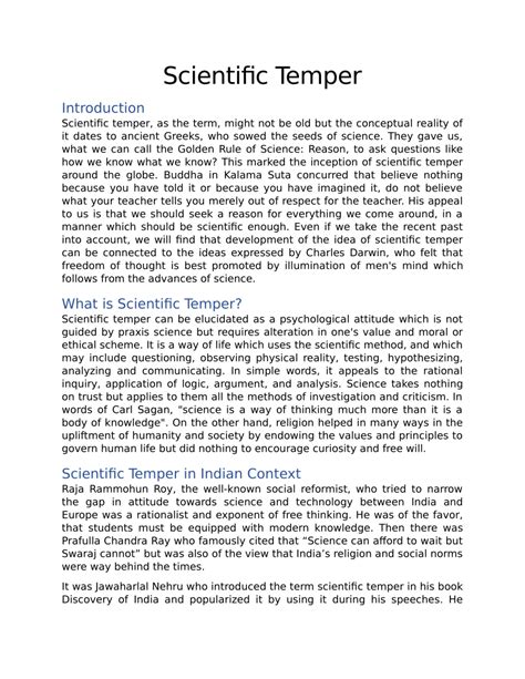 (PDF) Scientific Temper