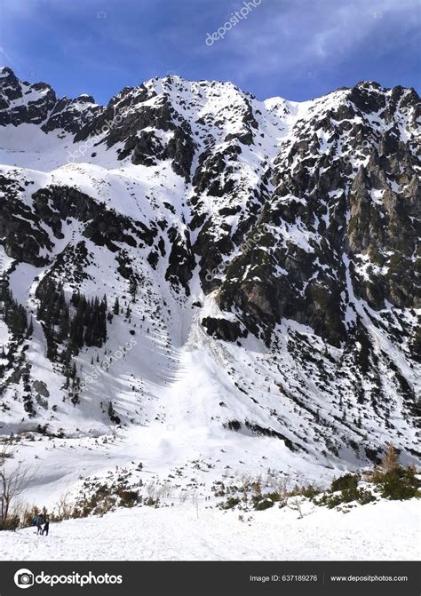 Beautiful Panorama Winter Tatry Mountains Five Lakes Valley Dolina ...