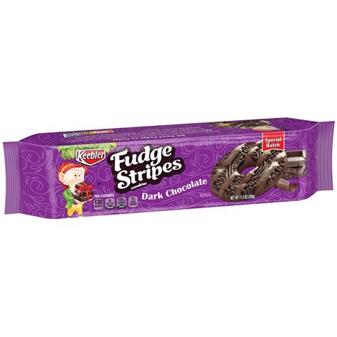 Keebler Fudge Shoppe Cookies Fudge Stripes Dark Chocolate 11.5oz ...