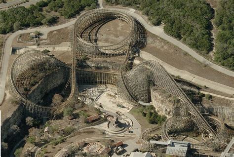 The Rattler at Six Flags Fiesta Texas, built into the side of the former quarry, has now been ...