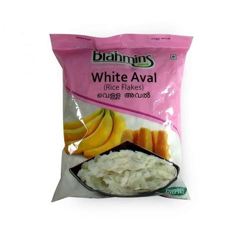 RICE FLAKES WHITE (BEATEN RICE) 500G -BRAHMINS