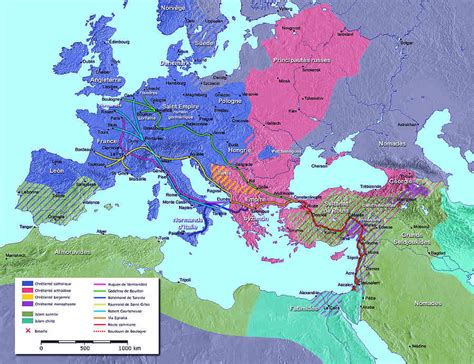Maps of the First Crusade - Routes, Journeys and Leaders of First ...